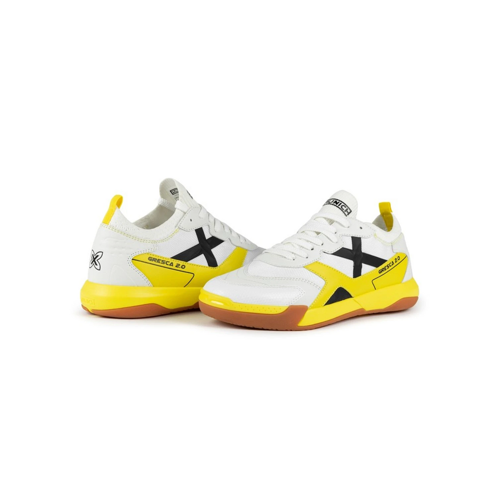 Chuteira de Futsal Munich GRESCA 2.0 Branco Profissional