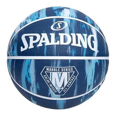 Bola Basquete Spalding Marble Lançamento Marinho Azul Claro