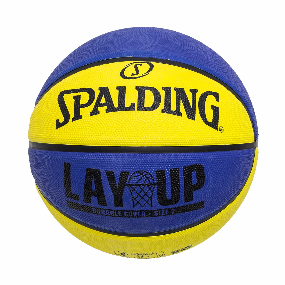Bola De Basquete Spalding Lay Up Tamanho 7 - Amarelo e Azul