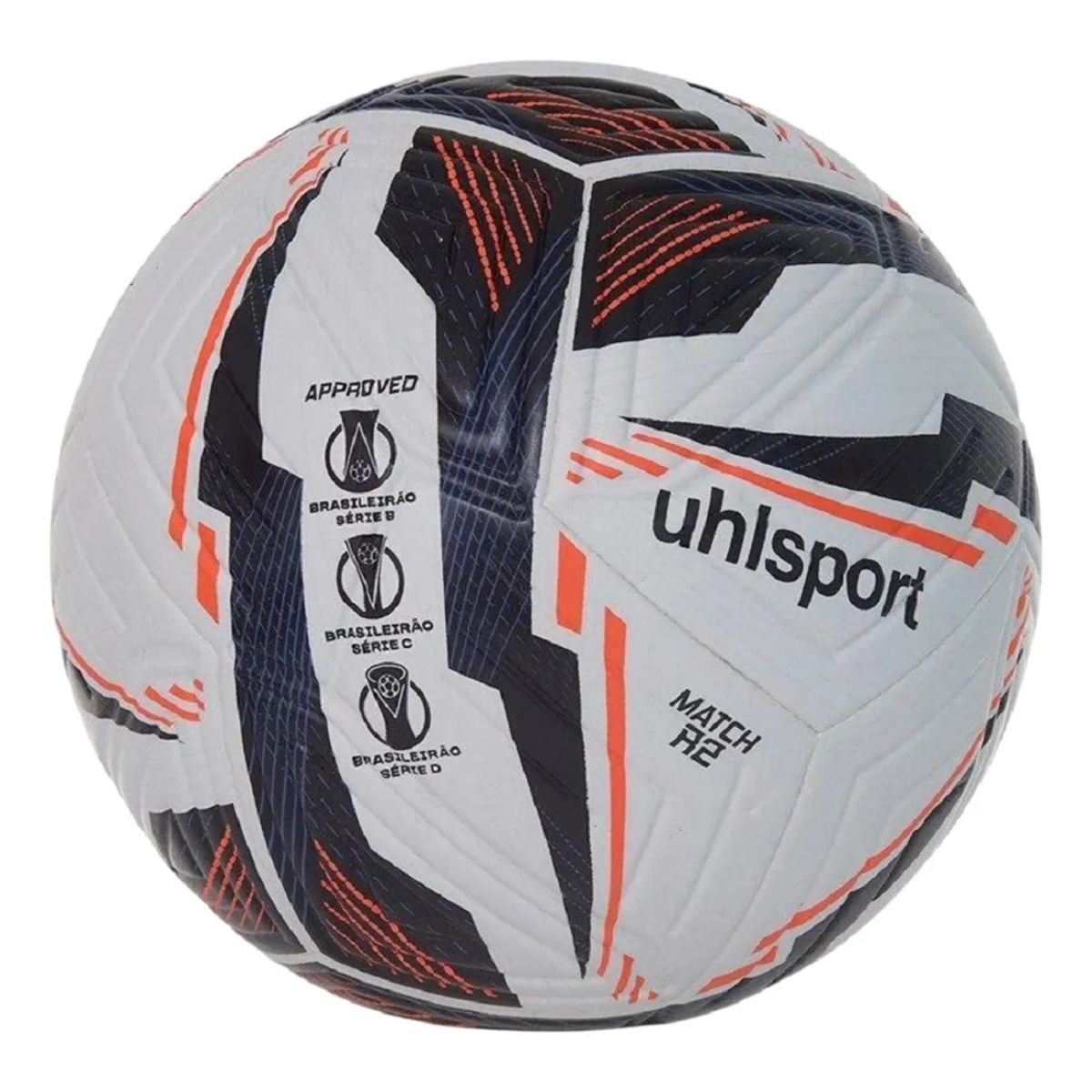 Bola de Futebol Campo Uhlsport Match R2 Preto e Vermelho