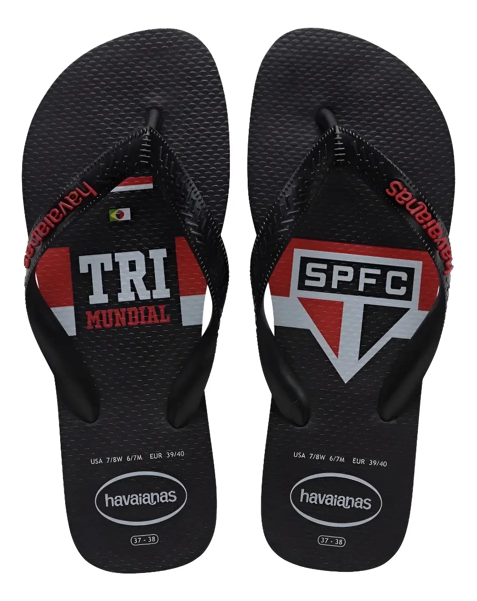 Chinelo Havaianas Sao Paulo Top Times Futebol Original