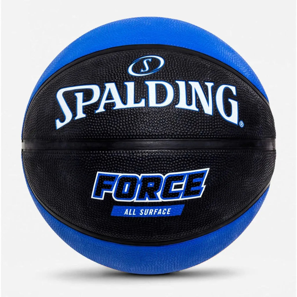Bola De Basquete Spalding Force - Borracha - Preto/azul