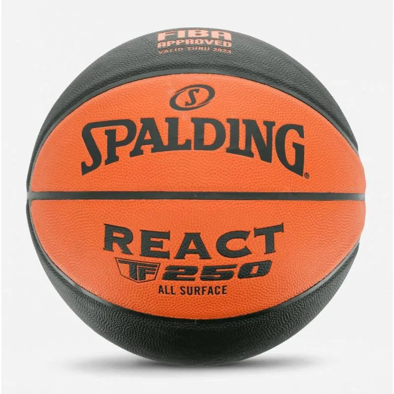 Bola De Basquete Spalding React Fiba Tf-250 Tamanho 6