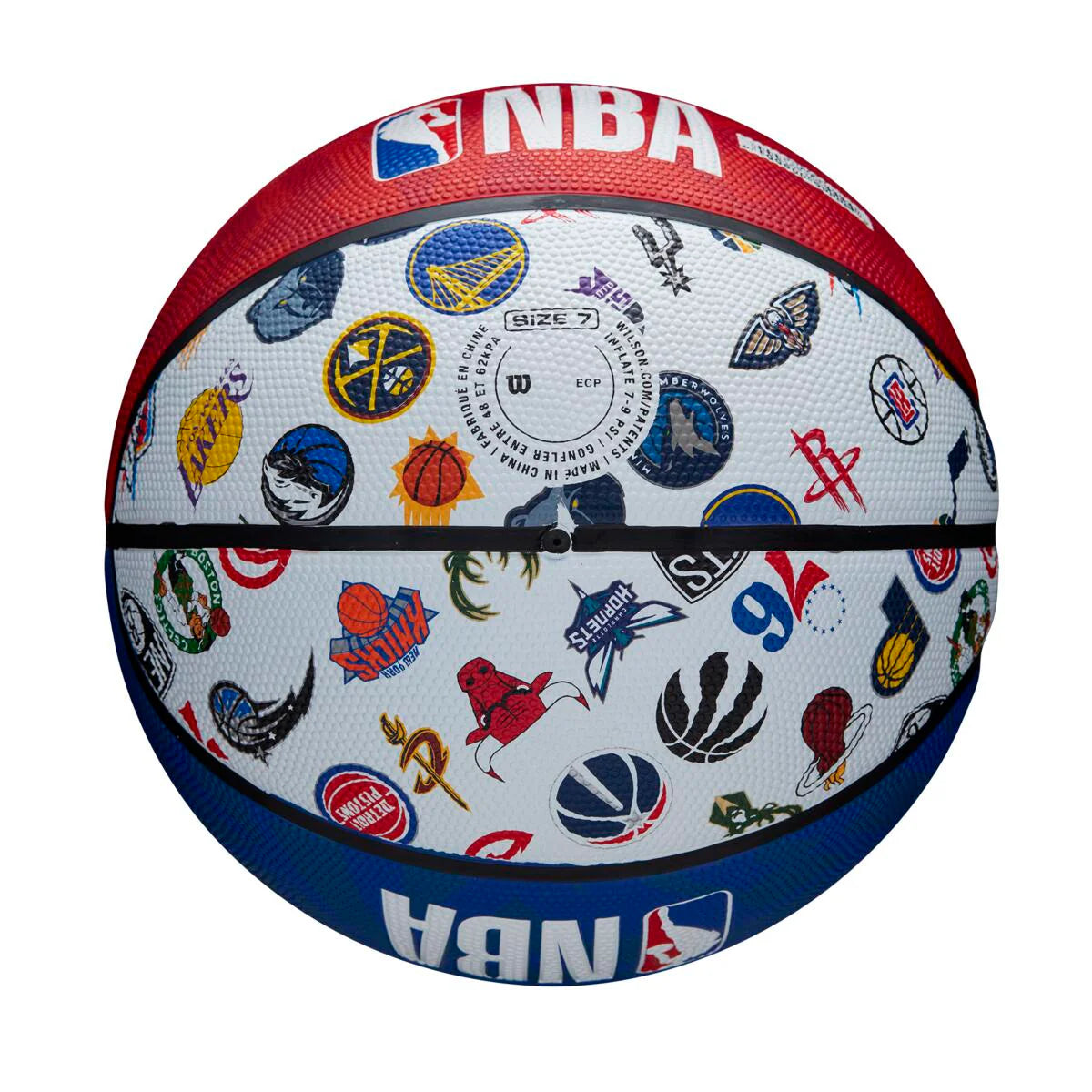 Bola de Basquete Wilson Nba All Team Vermelho Branco Azul 7