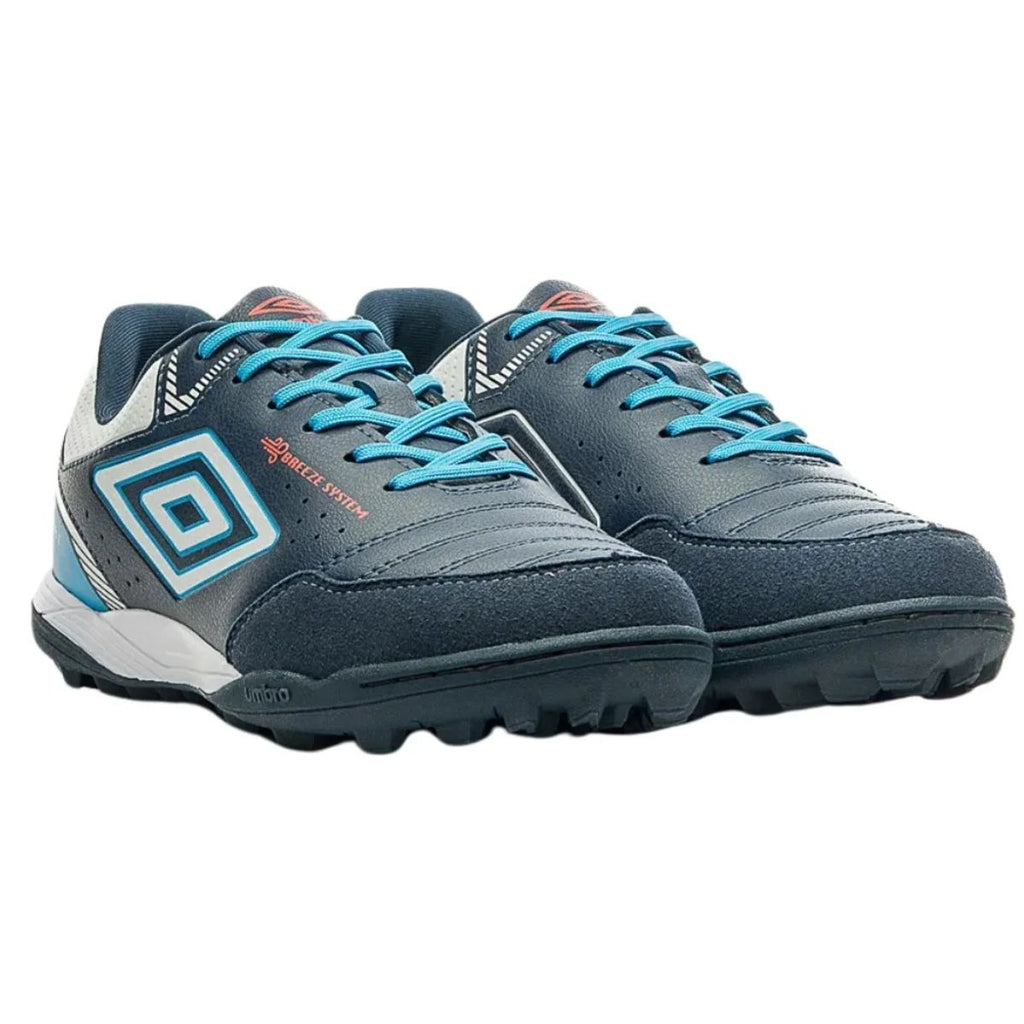 Chuteira Society Umbro X-Comfort Marinho/Branco/Azul Tam 43