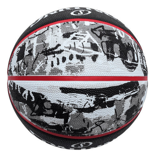Bola De Basquete Spalding Graffiti - Preto E Branco