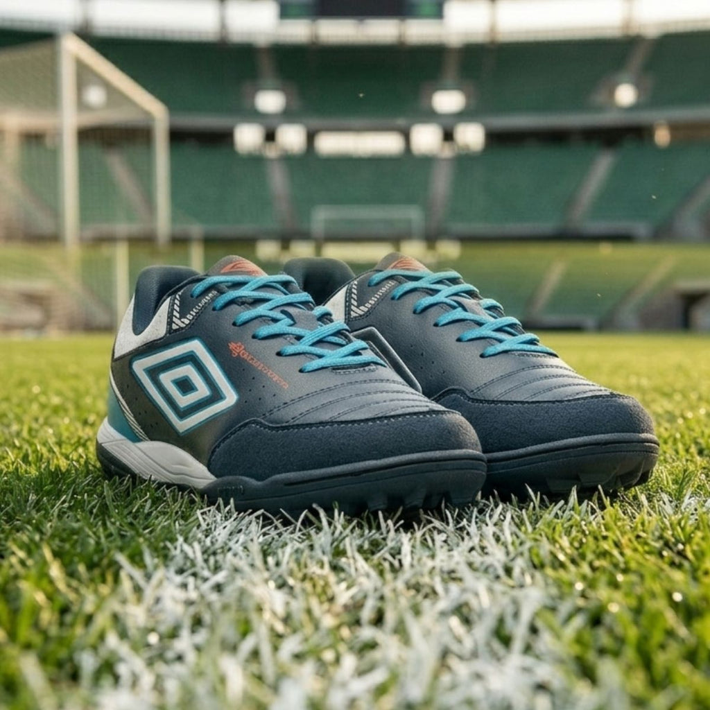 Chuteira Society Umbro X-Comfort Marinho/Branco/Azul Tam 43