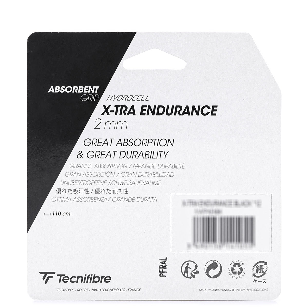 Cushion Grip TecniFibre X-Tra Endurance Preto - 2.0mm