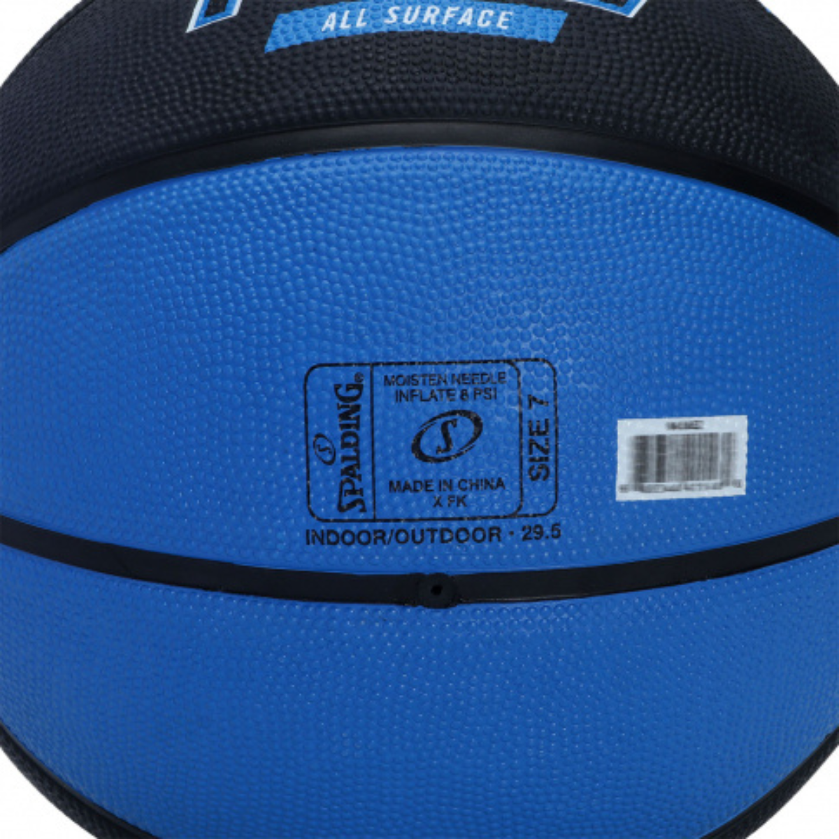 Bola De Basquete Spalding Force - Borracha - Preto/azul