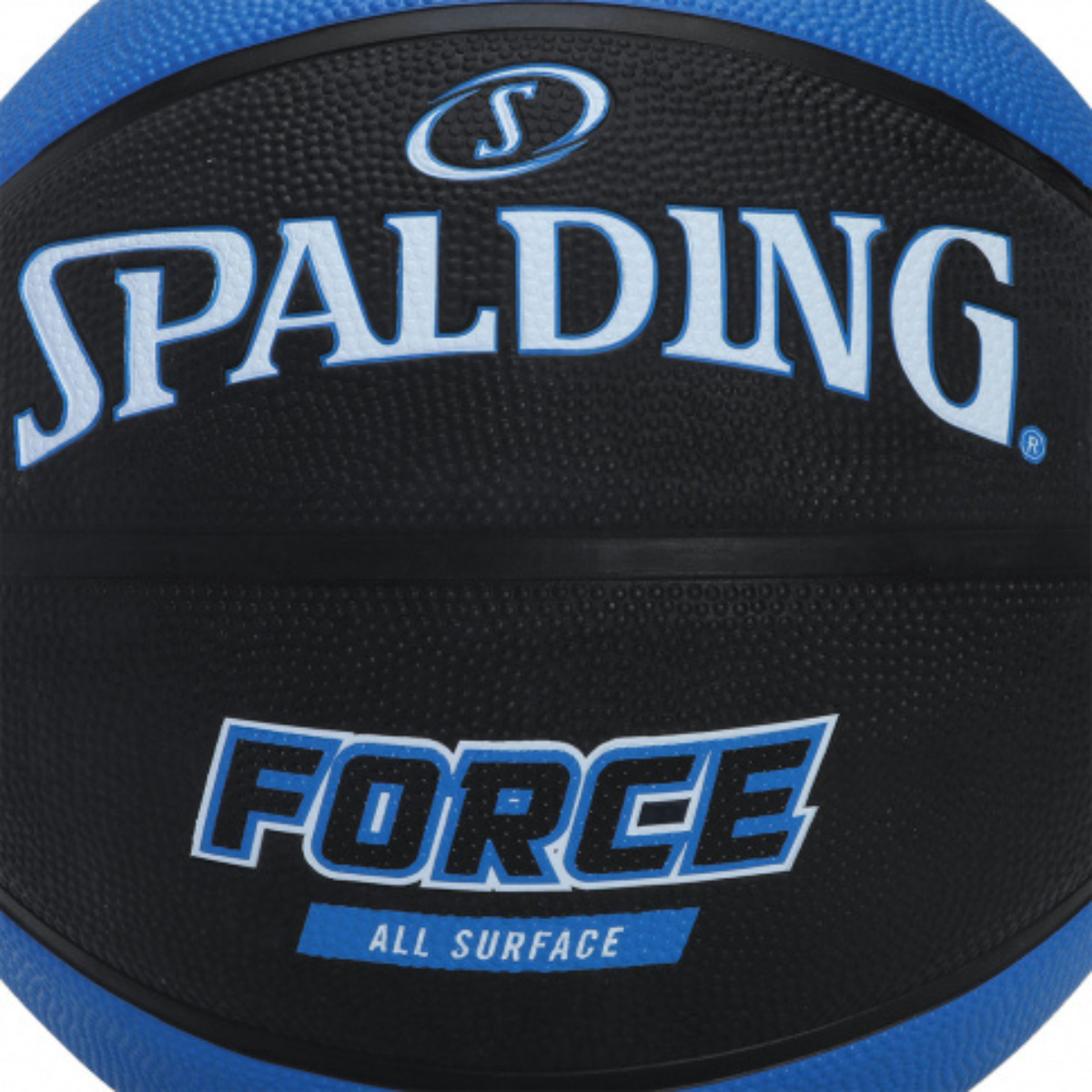 Bola De Basquete Spalding Force - Borracha - Preto/azul