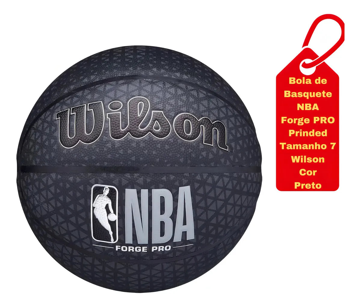 Bola Basquete Wilson Nba Oficial Forge Pro Midnight Preto