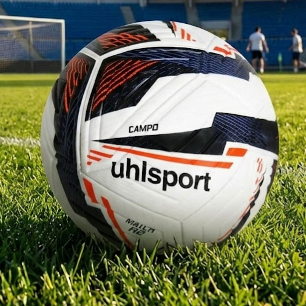 Bola de Futebol Campo Uhlsport Match R2 Preto e Vermelho