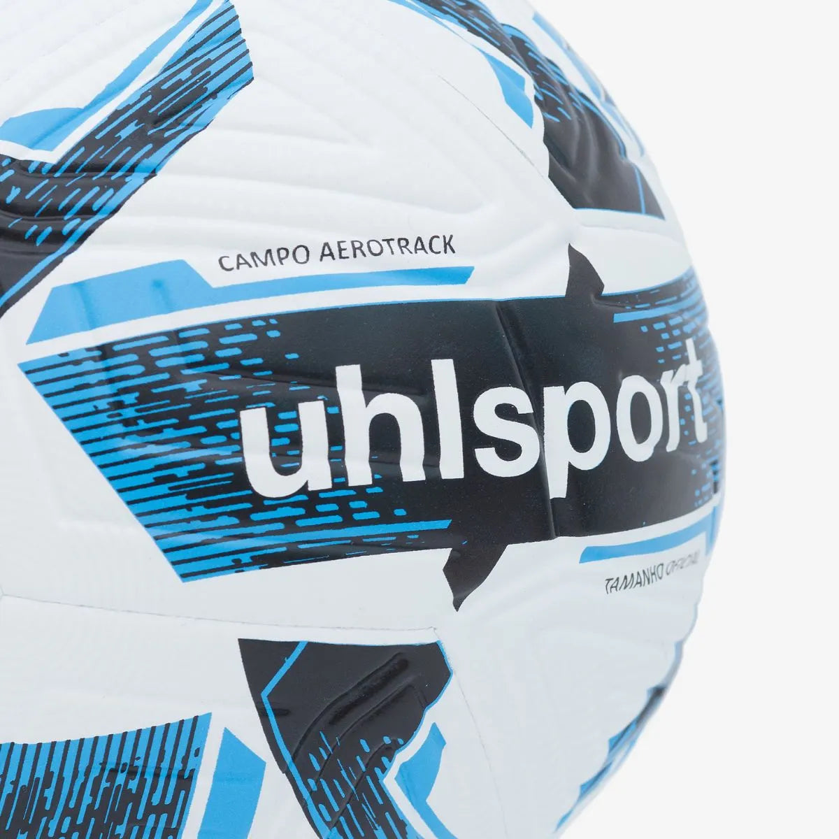 Bola De Futebol Campo Uhlsport Aerotrack - Branco E Azul