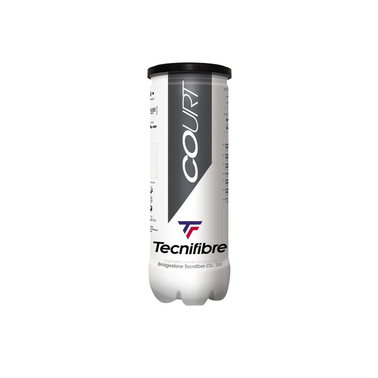 Bola de Tênis Tecnifibre Court Tubo 03 Bolas Profissional