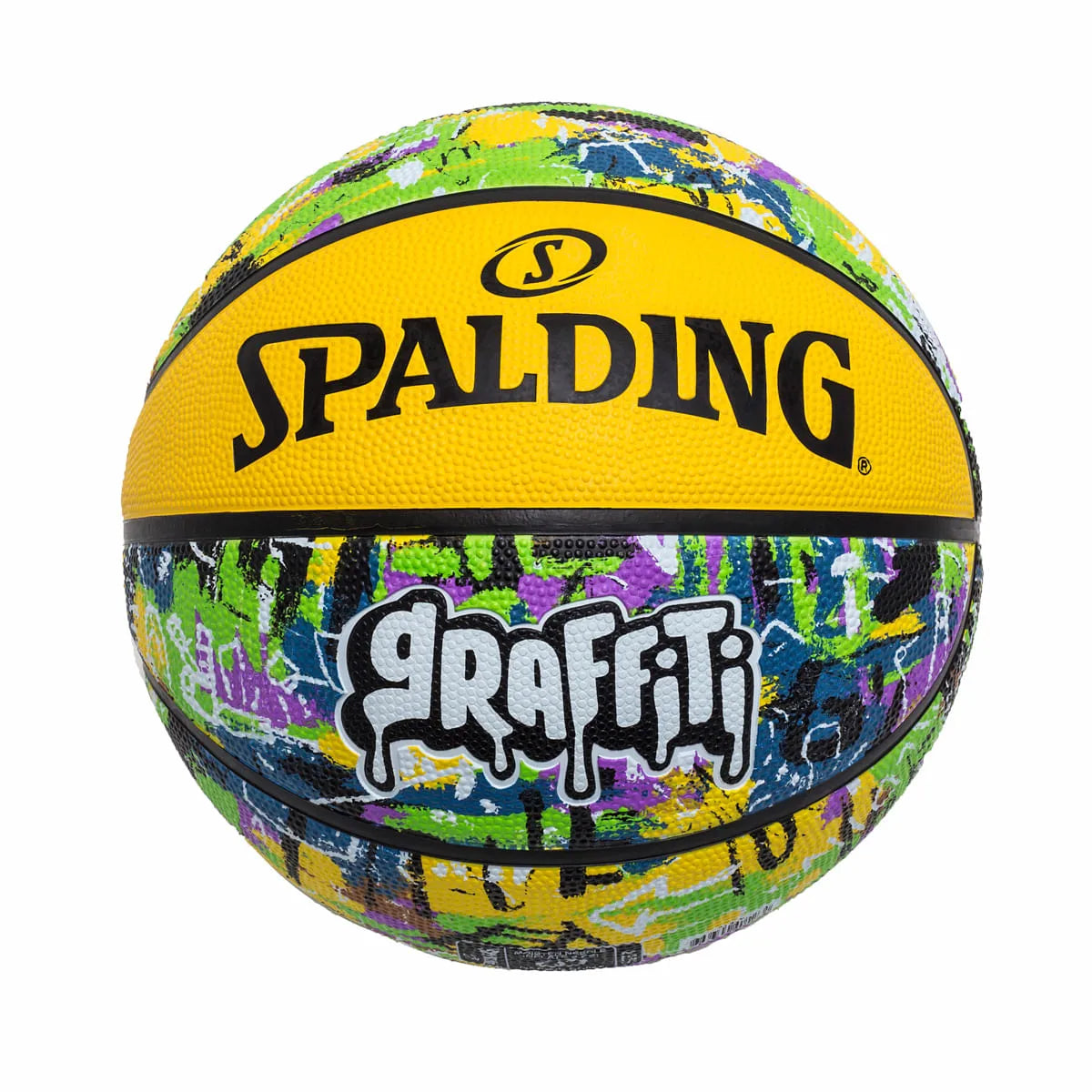 Bola De Basquete Spalding Graffiti Tam 7 - Verde E Amarela