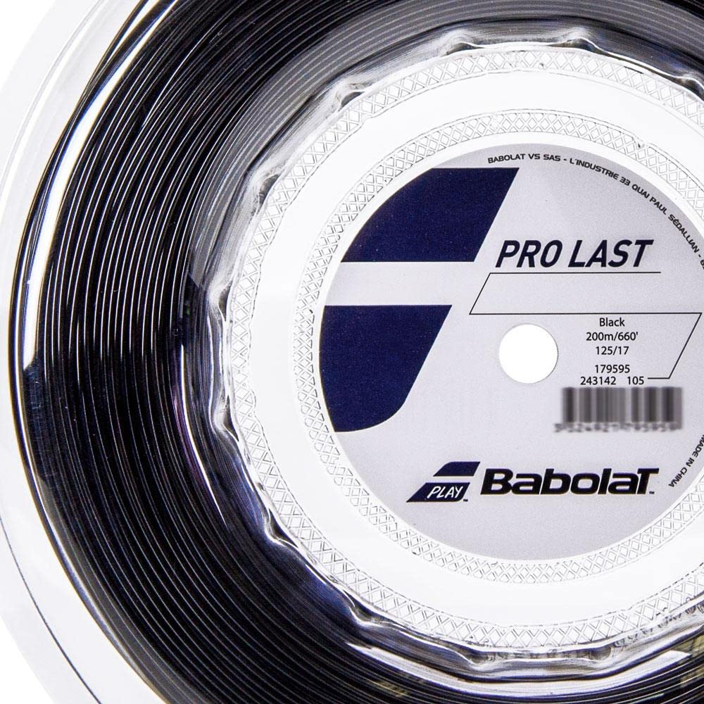 Corda Babolat Pro Last 17l 1.25mm Preta Rolo com 200 Metros
