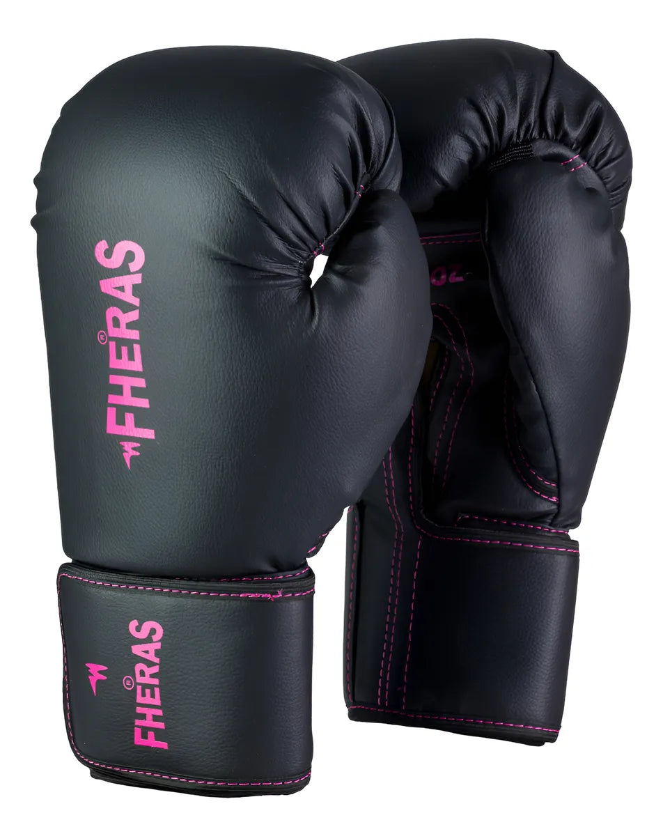 Luva Boxe Muay Thai Kickboxing Profissional Fheras Pro Black