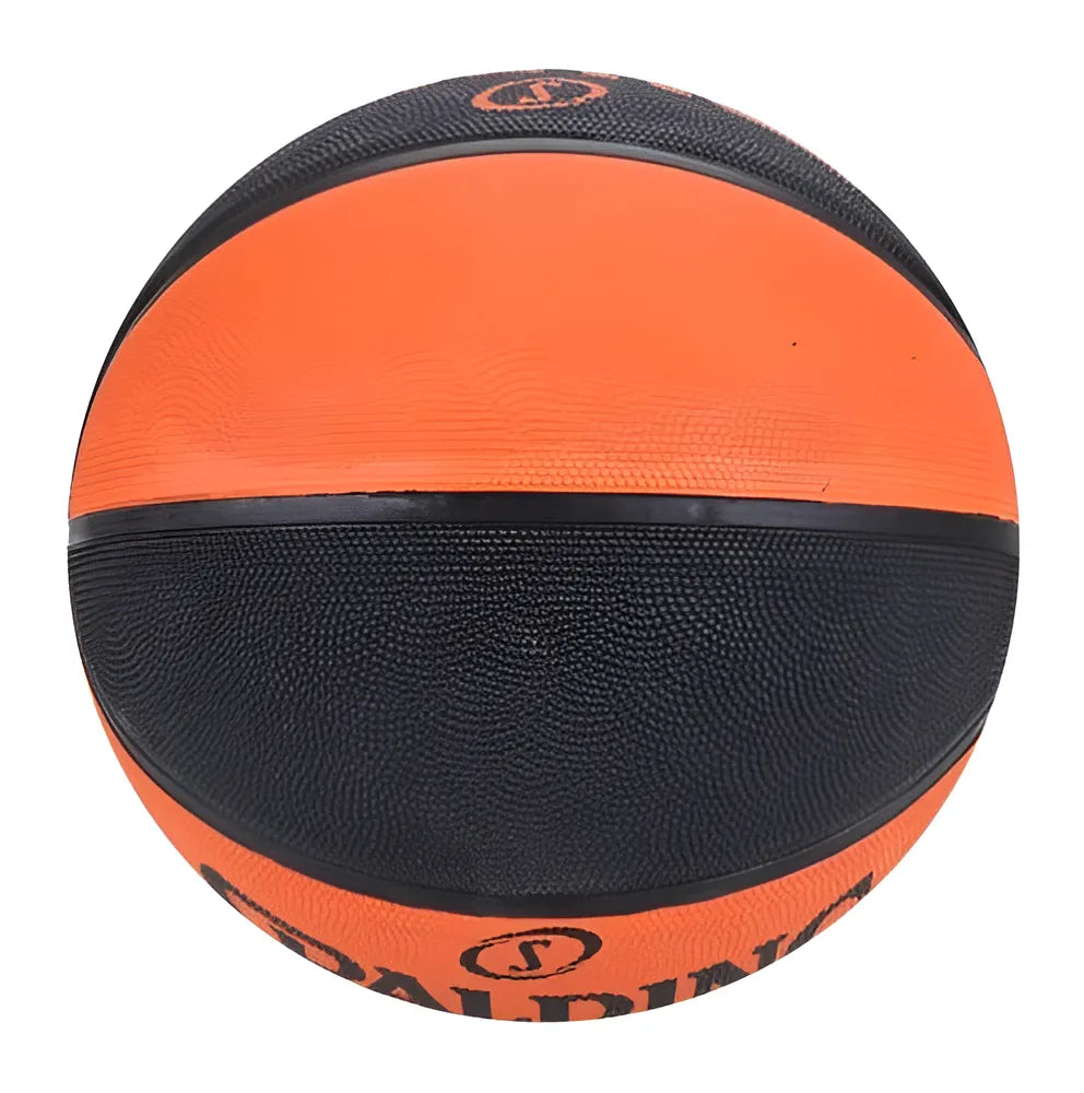 Bola De Basquete Spalding Lay Up Tamanho 7 Preto e Laranja