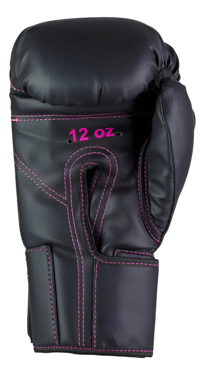 Luva Boxe Muay Thai Kickboxing Profissional Fheras Pro Black