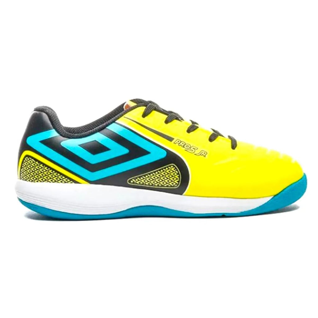 Chuteira Futsal Juvenil Umbro Pro 5 Vrd/Lim/Pto - Tamanho 29