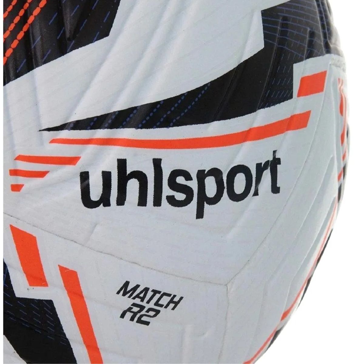 Bola de Futebol Campo Uhlsport Match R2 Preto e Vermelho