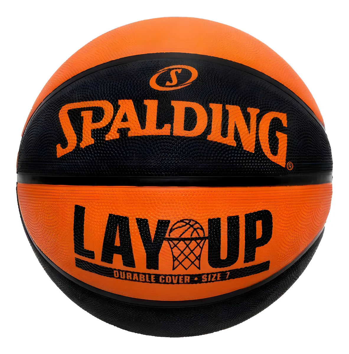 Bola De Basquete Spalding Lay Up Tamanho 7 Preto e Laranja