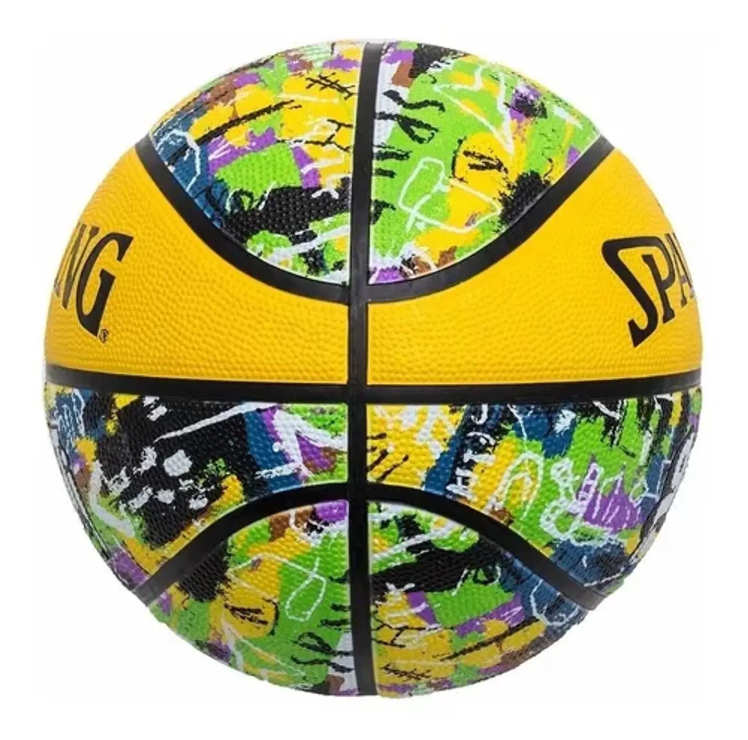 Bola De Basquete Spalding Graffiti Tam 7 - Verde E Amarela