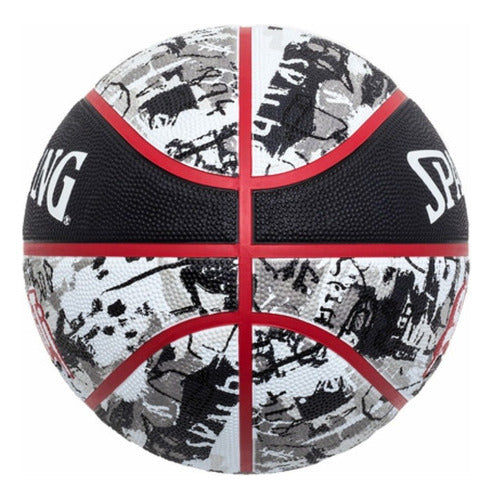 Bola De Basquete Spalding Graffiti - Preto E Branco