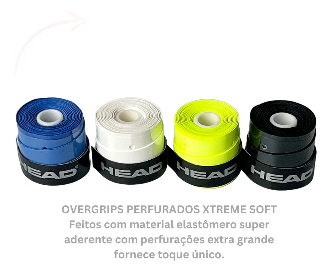 4 Overgrips Xtremesoft Perfurado Tackiness Sweat Absortion