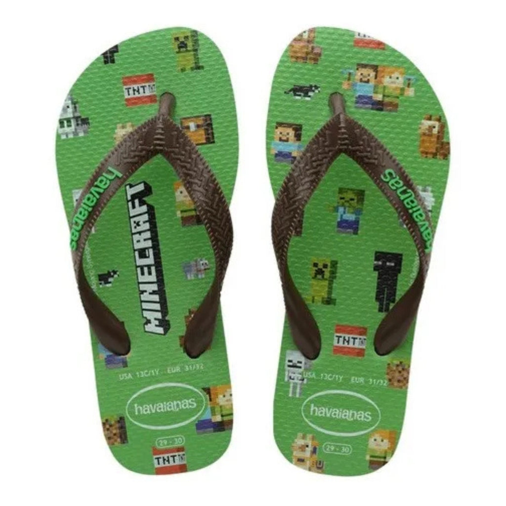 Chinelo Infantil Havaianas Minecraft (25/26) Original