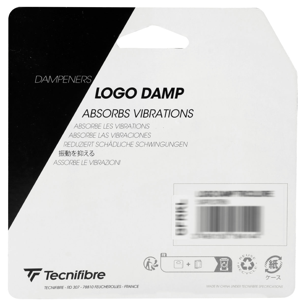 Antivibrador Tecnifibre Logo Damp Tricolore com 02 Unidades
