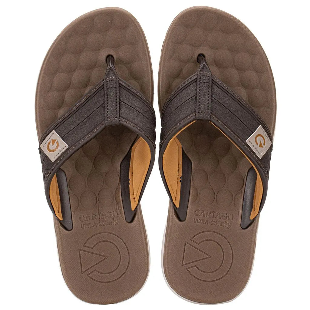 Chinelo de Dedo Cartago Sintra - Cinza e Marrom