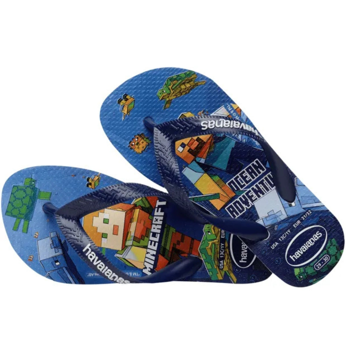 Chinelo Havaianas Minecraft Aventura Marítima(27/28) Oficial