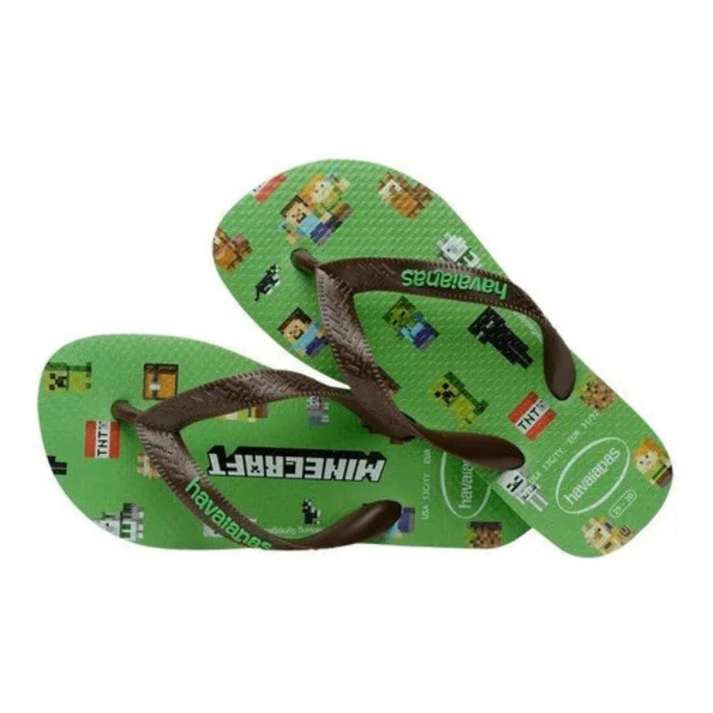 Chinelo Infantil Havaianas Minecraft (25/26) Original