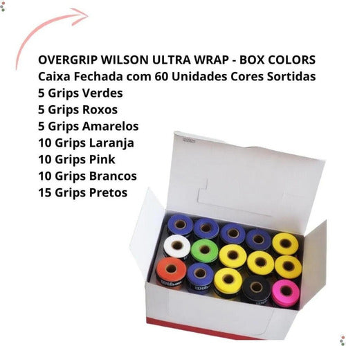 Comfort Overgrip Box Wilson Beachtennis Tênis Padel 60 Grips