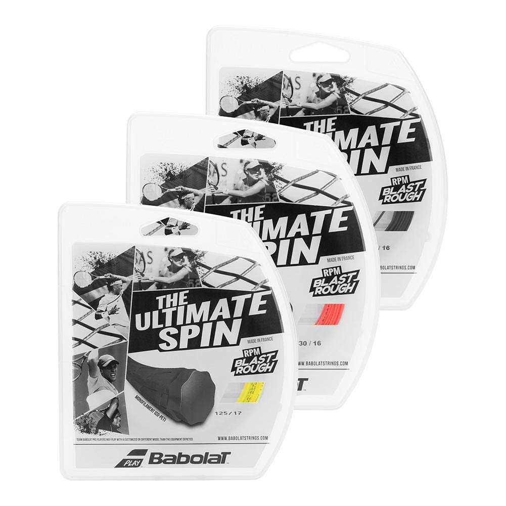 Babolat Unissex - Conjunto de cordas ásperas RPM adulto 12 m corda amarela tênis 1,30